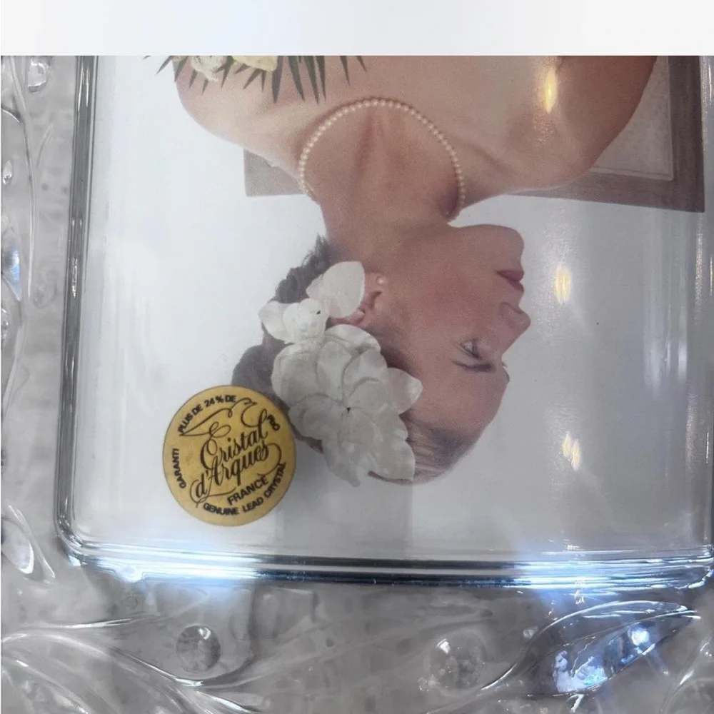 Cristal D’Arques genuine lead crystal curved double sided frame